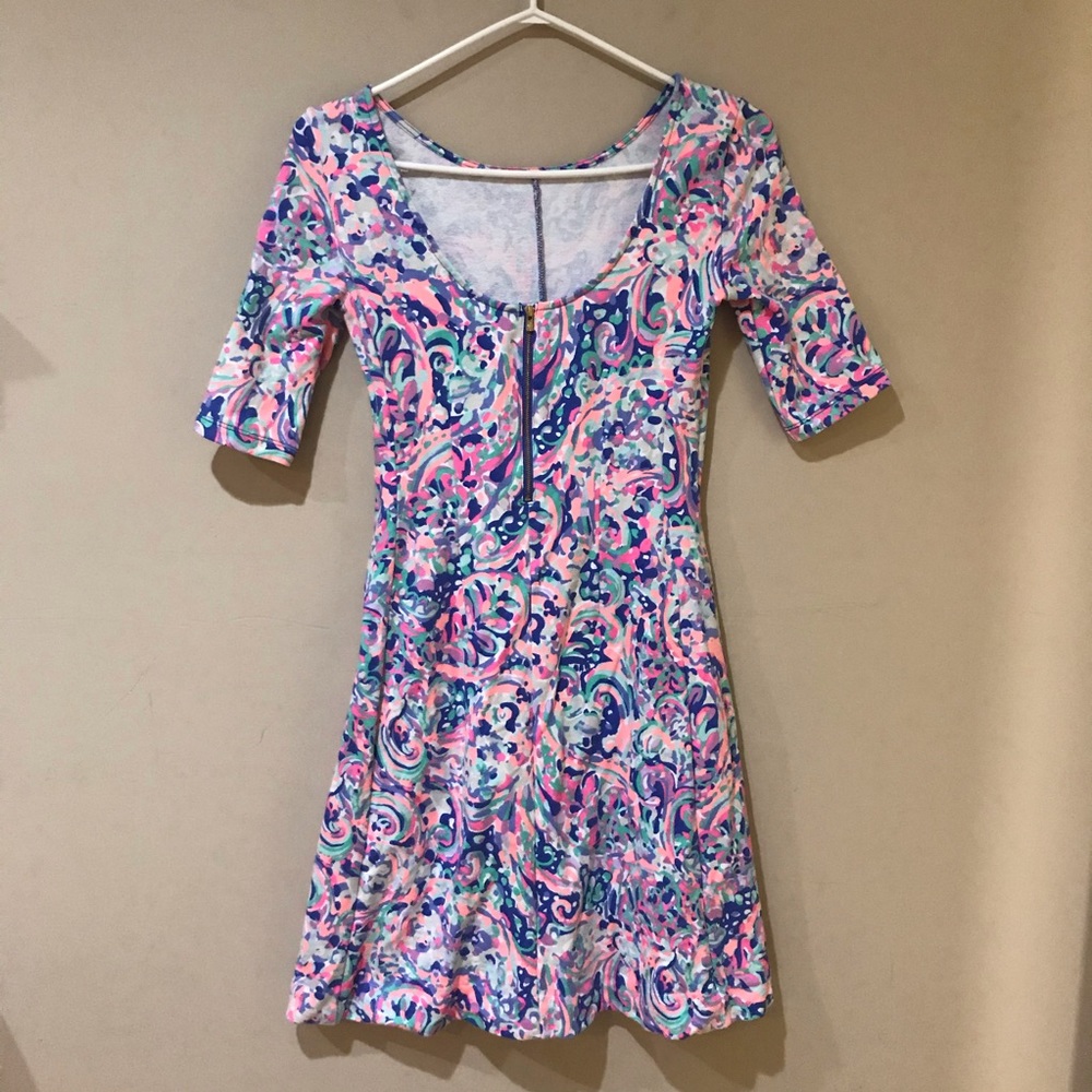 Lilly Pulitzer Celia Dress Fit and Flare size Xs - Picture 7 of 11